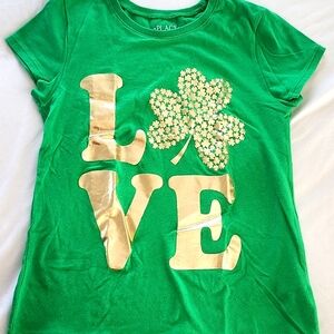 ST. Patty's Day girl t-shirt, EUC💚🎉💚